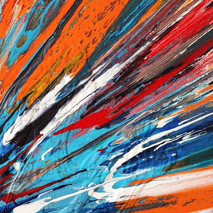 Vision - 60x60cm - Tableau abstrait moderne coloré