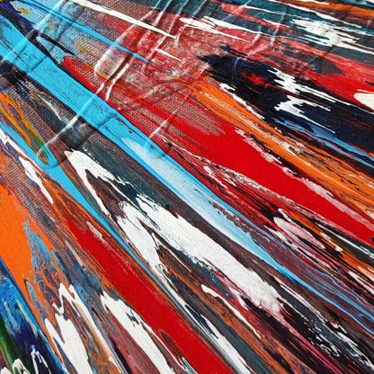 Vision - 60x60cm - Tableau abstrait moderne coloré