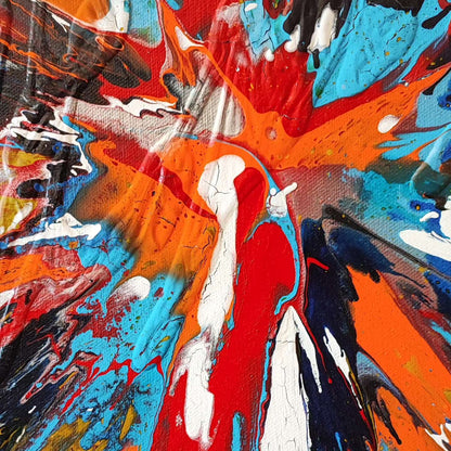 Vision - 60x60cm - Tableau abstrait moderne coloré
