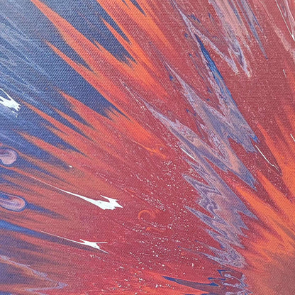 Vu de Phobos - 60x60cm - Tableau abstrait moderne coloré