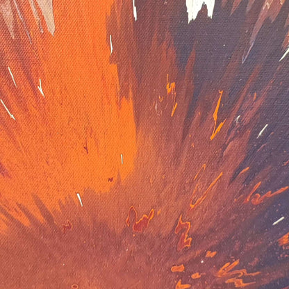 Vu de Phobos - 60x60cm - Tableau abstrait moderne coloré