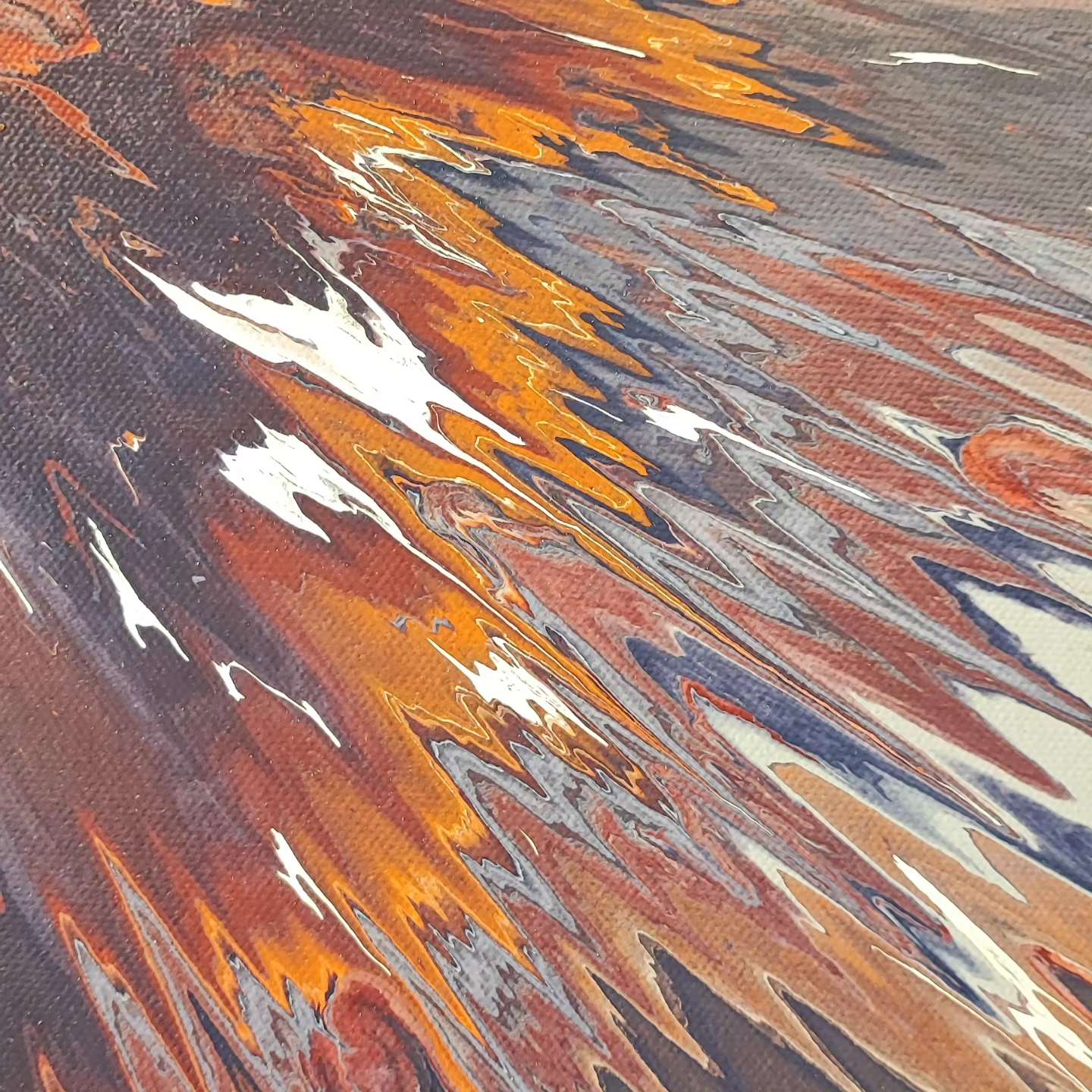Vu de Phobos - 60x60cm - Tableau abstrait moderne coloré