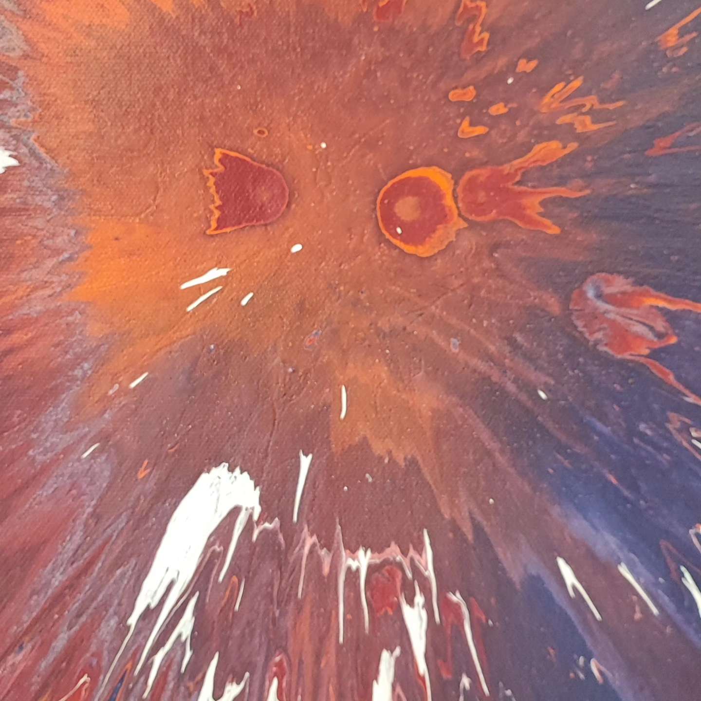 Vu de Phobos - 60x60cm - Tableau abstrait moderne coloré