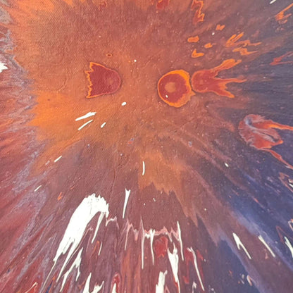 Vu de Phobos - 60x60cm - Tableau abstrait moderne coloré