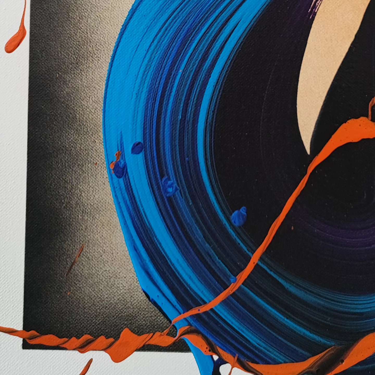 Japanese Fluid - 130x97cm - Tableau abstrait moderne coloré