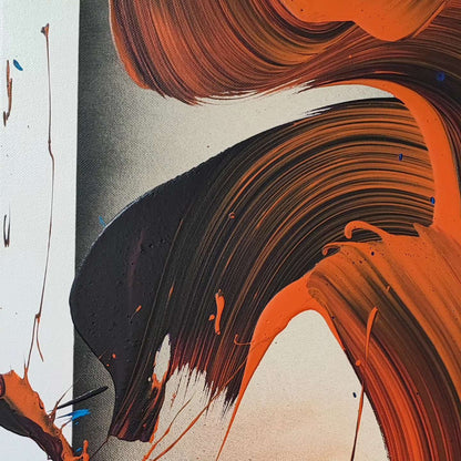 Japanese Fluid - 130x97cm - Tableau abstrait moderne coloré