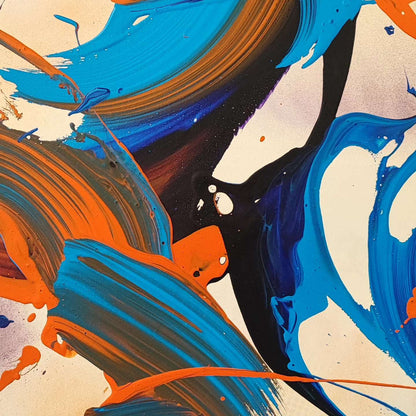 Japanese Fluid - 130x97cm - Tableau abstrait moderne coloré