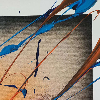 Japanese Fluid - 130x97cm - Tableau abstrait moderne coloré