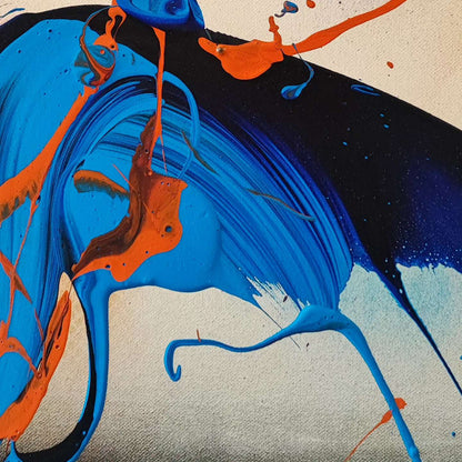 Japanese Fluid - 130x97cm - Tableau abstrait moderne coloré