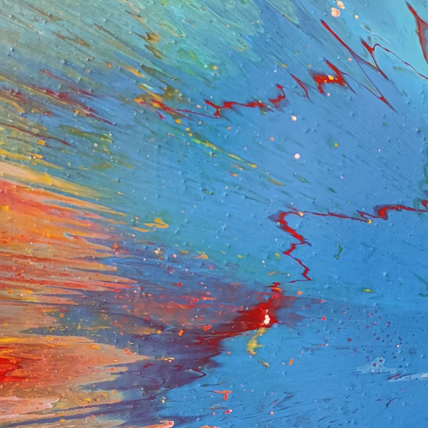 Etendu - 60x60cm - 2023 - Tableau abstrait moderne coloré