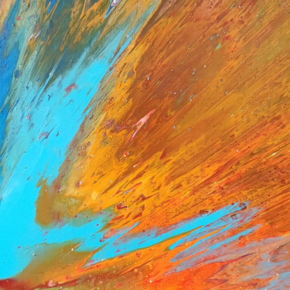 Etendu - 60x60cm - 2023 - Tableau abstrait moderne coloré