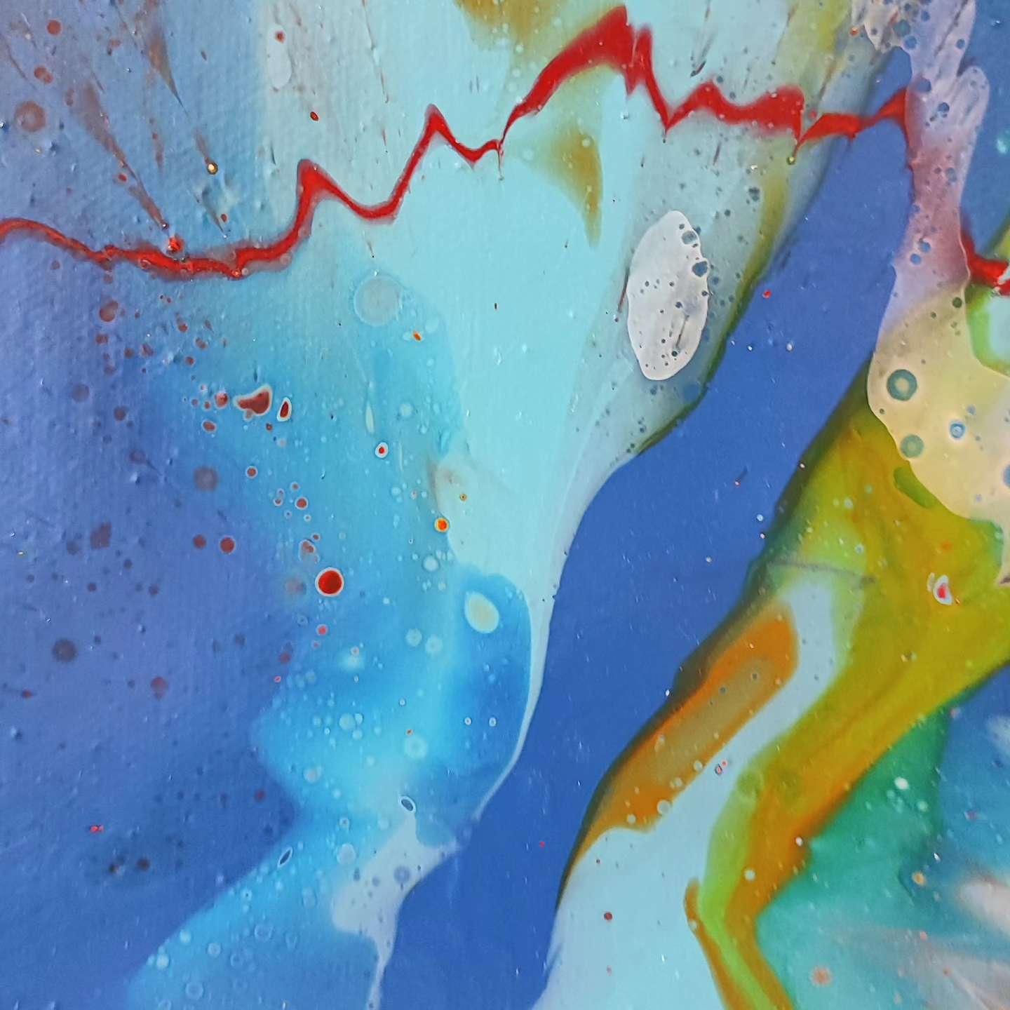 Etendu - 60x60cm - 2023 - Tableau abstrait moderne coloré