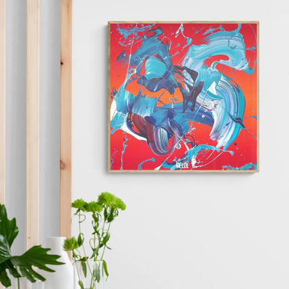 Benguela - 60x60cm - 2023 - Tableau abstrait moderne coloré