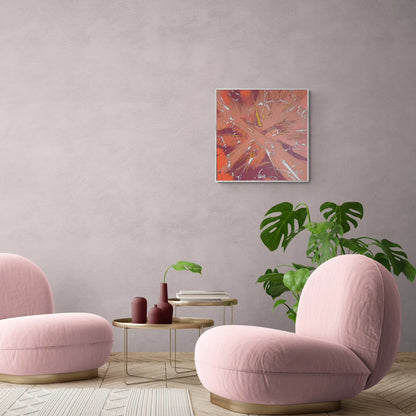 SlowMotion - 60x60cm - 2023 - Tableau abstrait moderne coloré