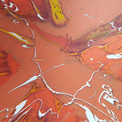 SlowMotion - 60x60cm - 2023 - Tableau abstrait moderne coloré