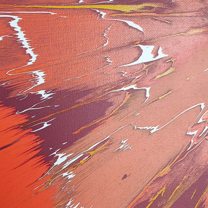 SlowMotion - 60x60cm - 2023 - Tableau abstrait moderne coloré