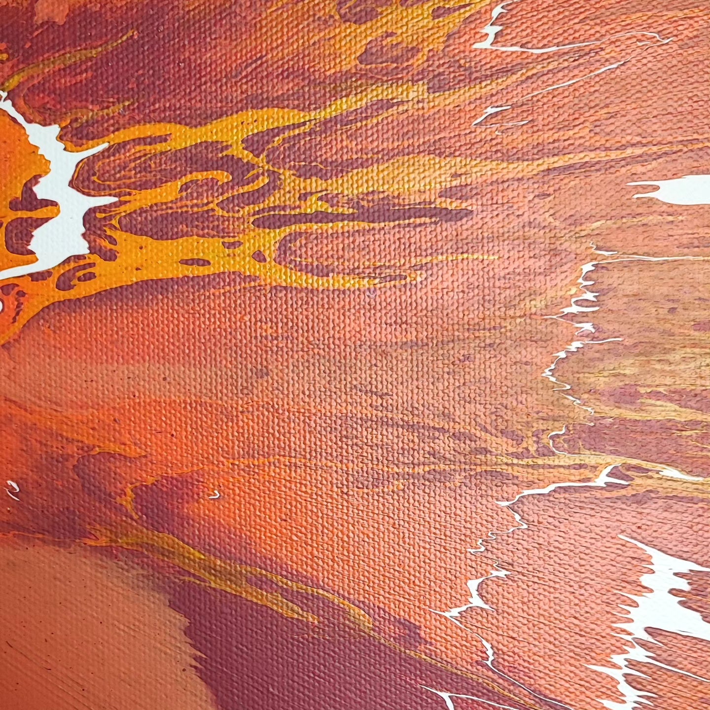 SlowMotion - 60x60cm - 2023 - Tableau abstrait moderne coloré