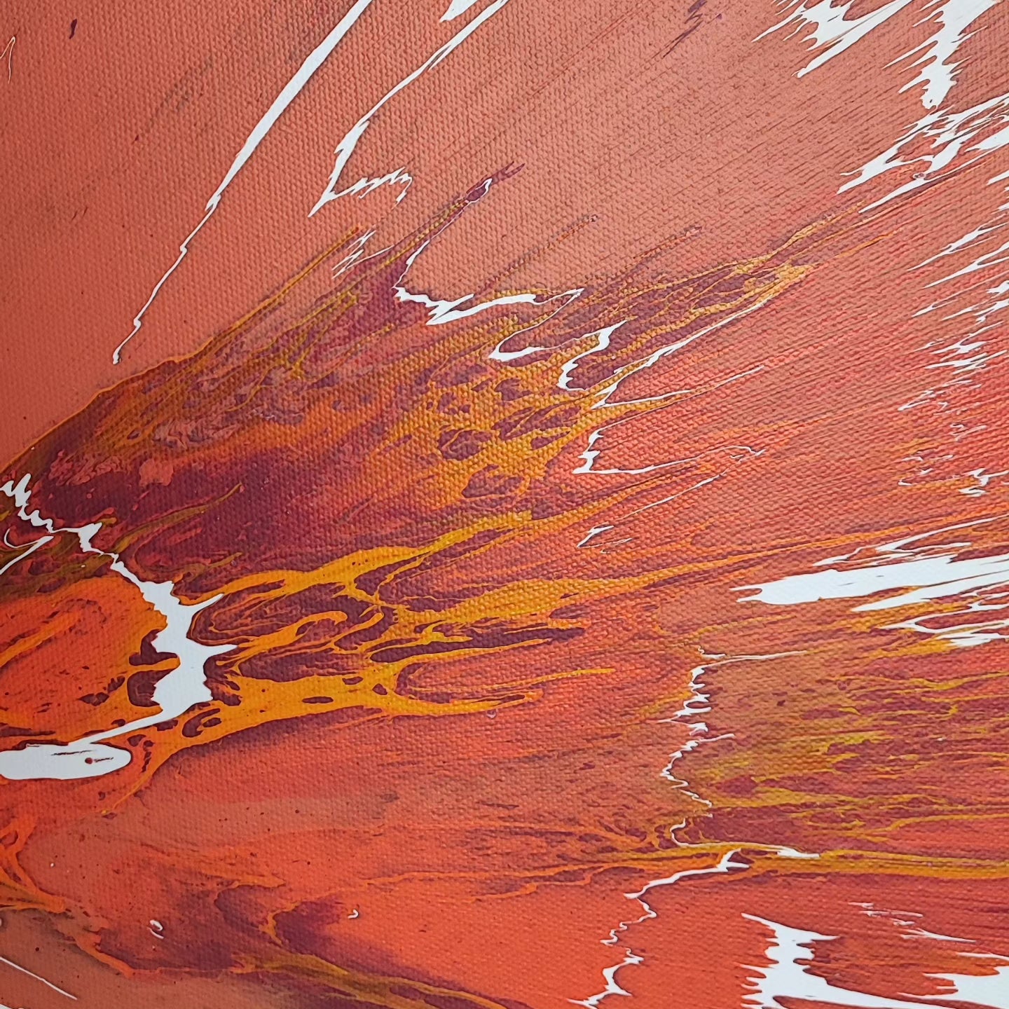 SlowMotion - 60x60cm - 2023 - Tableau abstrait moderne coloré