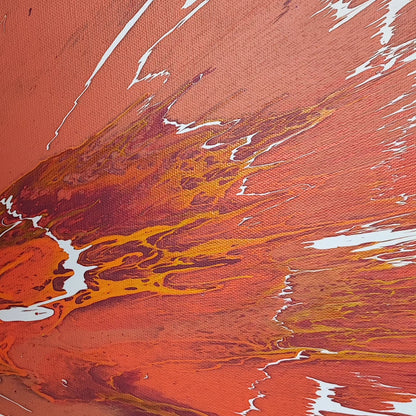 SlowMotion - 60x60cm - 2023 - Tableau abstrait moderne coloré