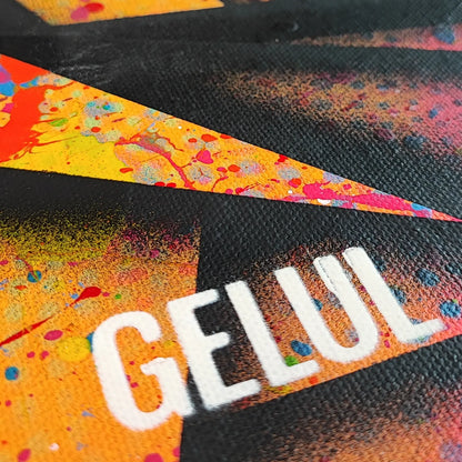 Fiber - 100x100cm - 2023 - Tableau abstrait géométrique moderne coloré